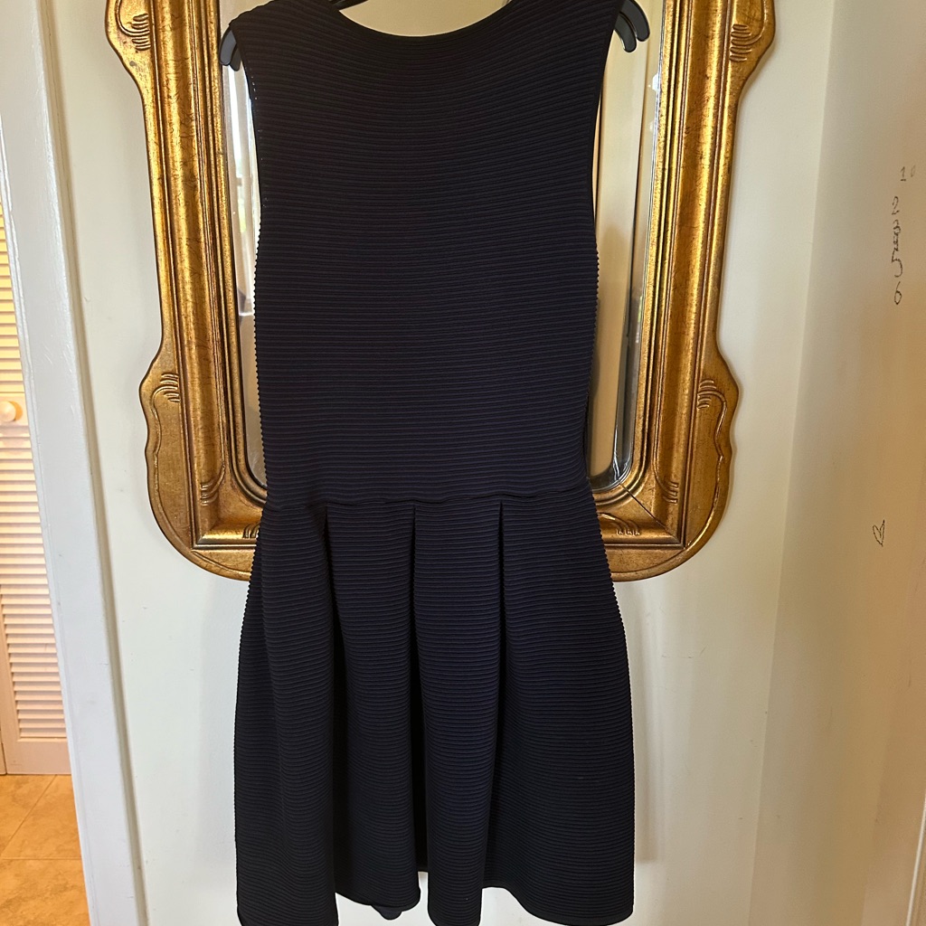 Armani Black Dress Size 12 Us (48 It) Nwot